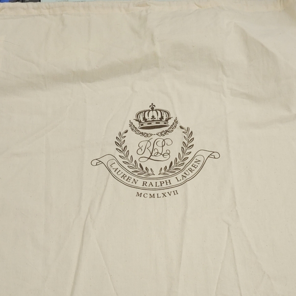 Lauren Ralph Lauren Dust Drawstring 100% Cotton Bag 21" x 22" New - Picture 2 of 3